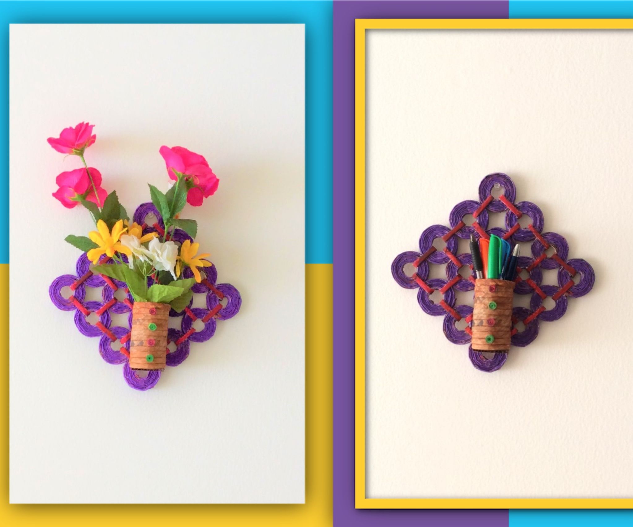 Wondering what the best type of paper to use for your craft project? Diy 2 In 1 Flower Vase Pen Stand Recycled Craft With Newspapers And Toilet Paper Roll 4 Steps Instructables