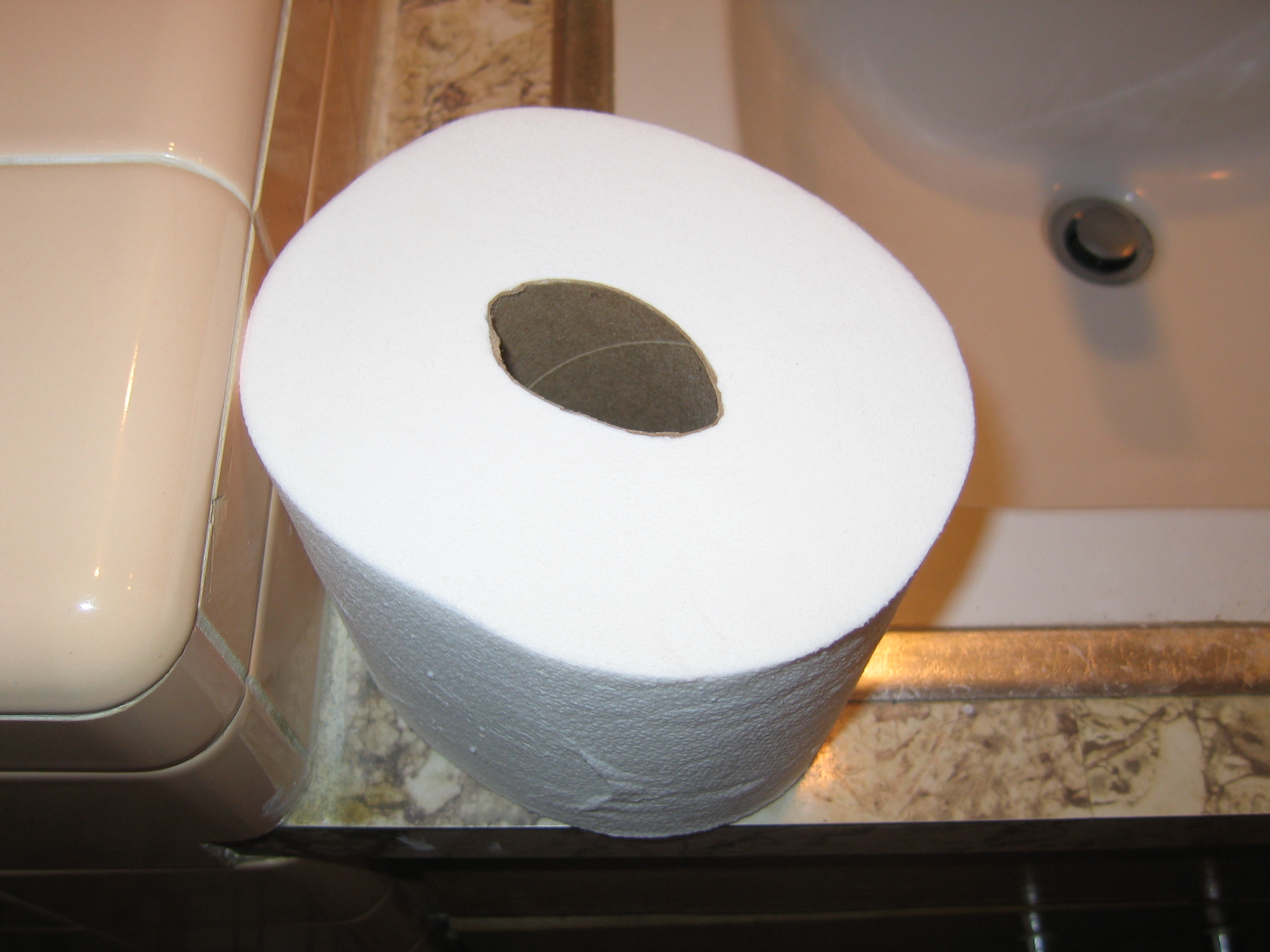 Toilet Paper Roll Size In U S Steadily Shrinking Since a super mega rolls measures about 5375 in diameter on a core of 1625 in diameter by using a little high-school algebra I find.