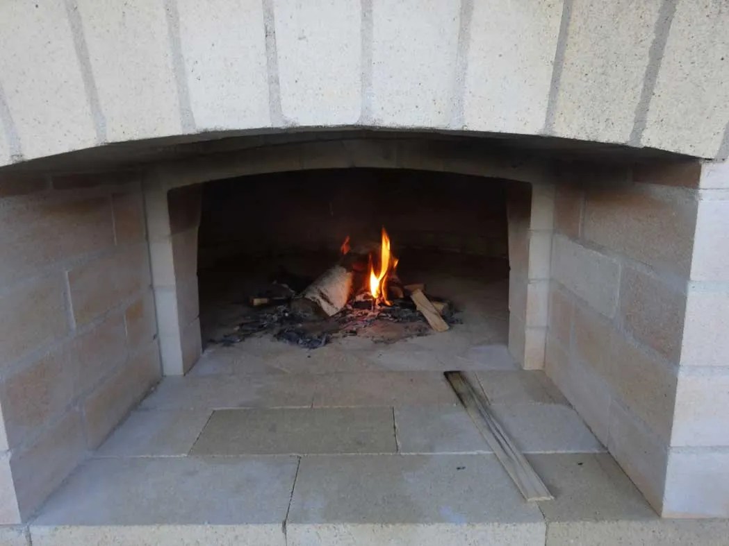 Wood Burning Fireplace Image Photo Free Trial Bigstock