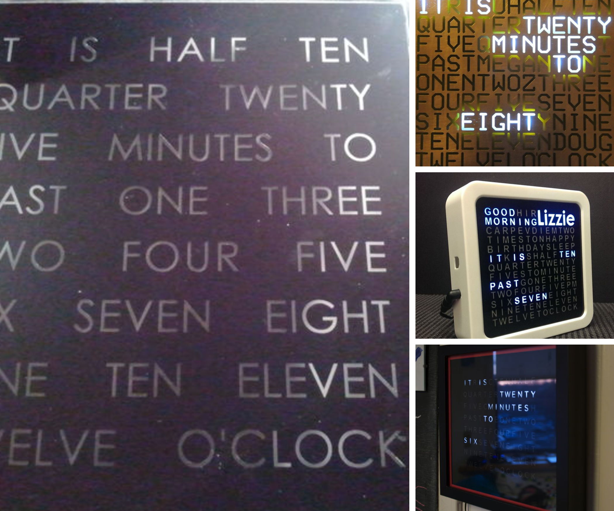 Word Clock Diy Startphp - Creative Gradient Art - High Resolution