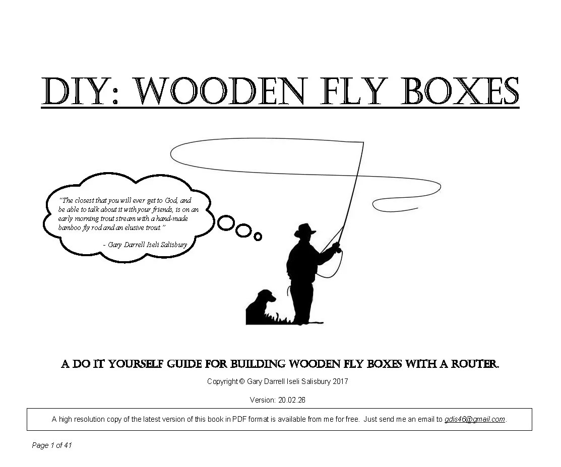 How To Build A Wooden Fly Box With A Router 42 Steps Instructables