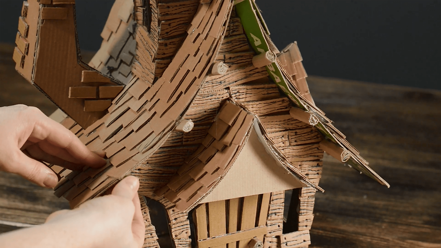 I spent less than 1 $ to make this witch house out of cardboard boxes |. Witch House Using Cardboard 5 Steps With Pictures Instructables