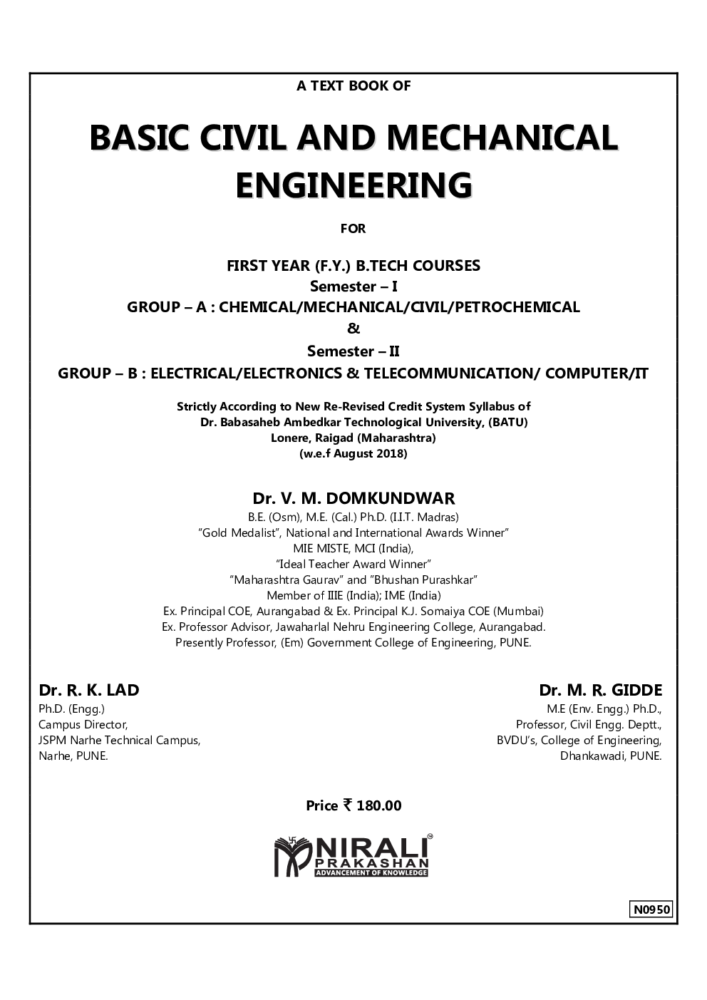 Download Basic Civil And Mechanical Engineering By Dr V M