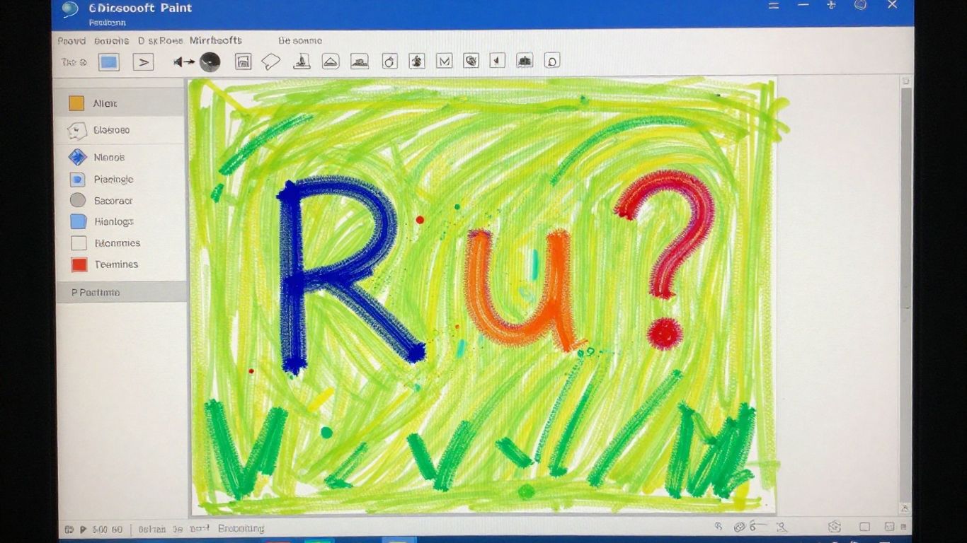 Classic Microsoft Paint drawing on a computer screen.