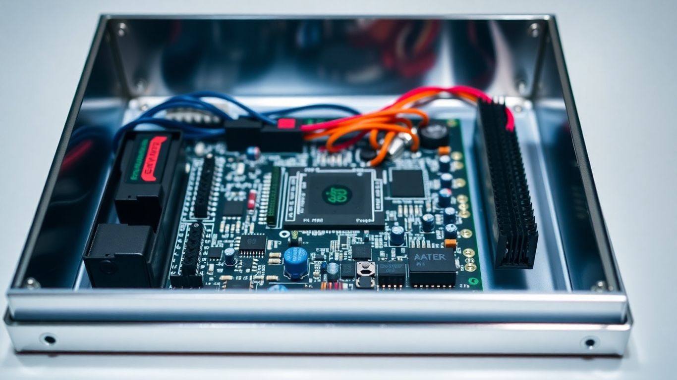 PCB Box Build Assembly Services: Streamlining Complete Product Builds 3 Completed PCB box build assembly with internal components.
