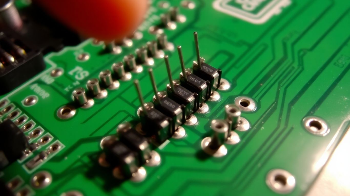 Mastering Through Hole PCB Assembly: A Comprehensive Guide 3 Through hole PCB assembly with components being inserted.