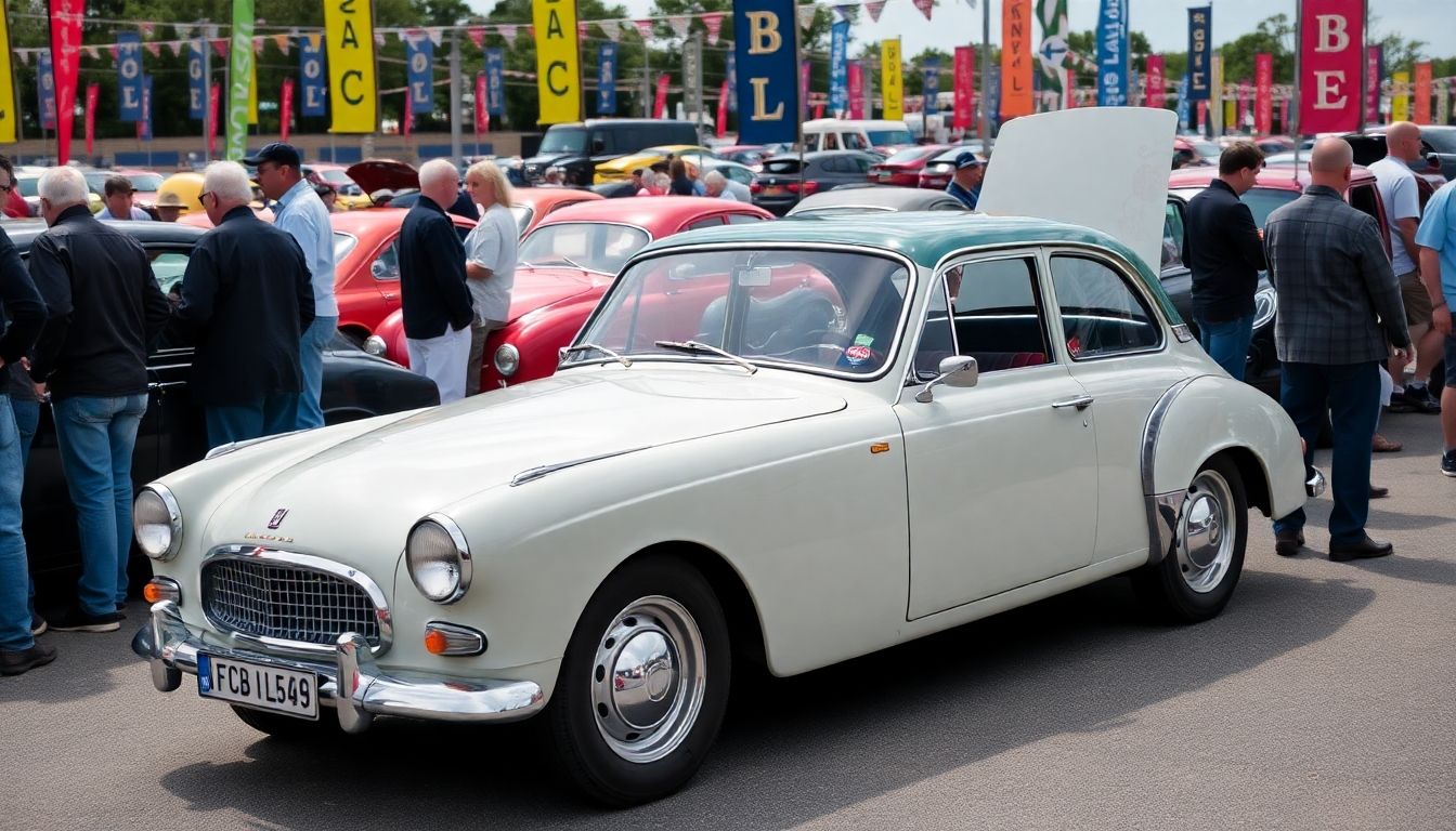 Auto d'epoca in un raduno di auto classiche.