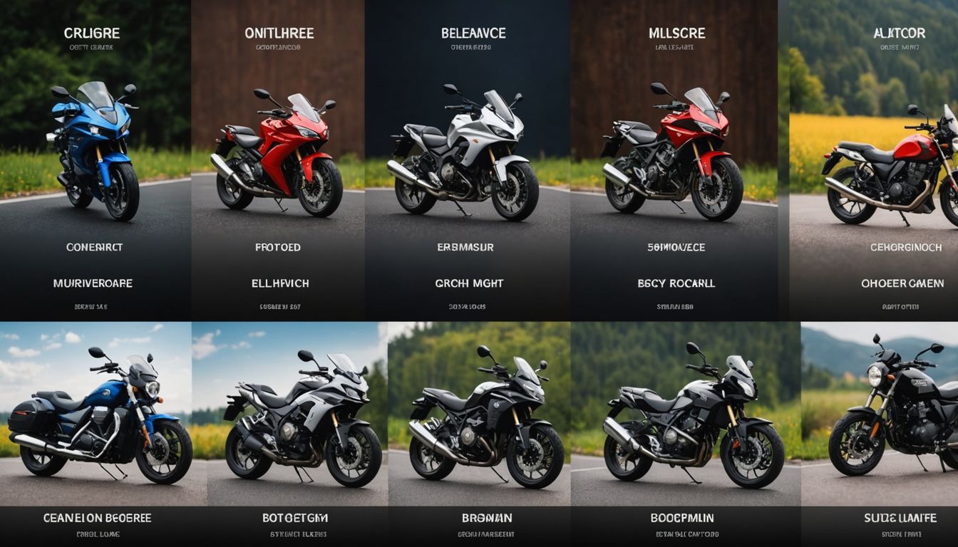 Icons of car and motorcycle with insurance class chart