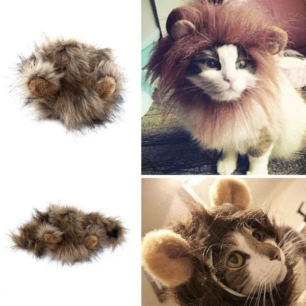 Funny Cute Pet Costume Cosplay Lion Mane Wig Cap Hat For Cat Halloween Xmas Clothes Fancy Dress With Ears Autumn Winter Mimbarschool Com Ng
