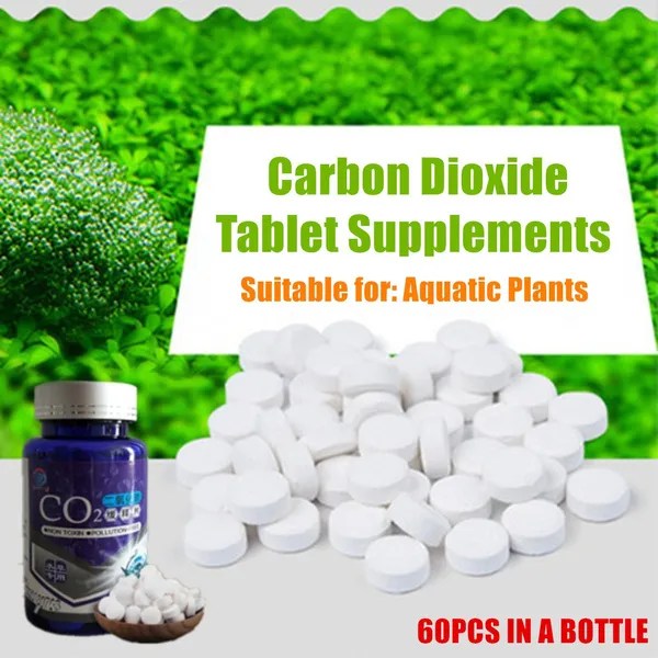 Arbon Dioxide Co2 Tablet Supplements Aquarium Fish Tank Diffuser Water Plants Supplies