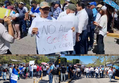 Ciudadanos protestas frente a la CSJ por zarpazo dado en rotación de las salas
