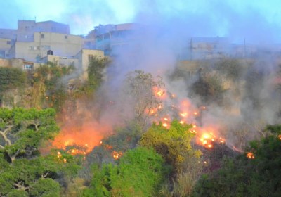 Incendio en zacatera se propaga a casas aledañas a Vía Rápida