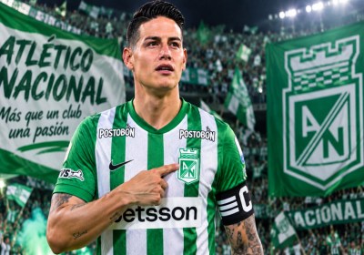 James Rodríguez vuelve a Colombia para jugar con Atlético Nacional