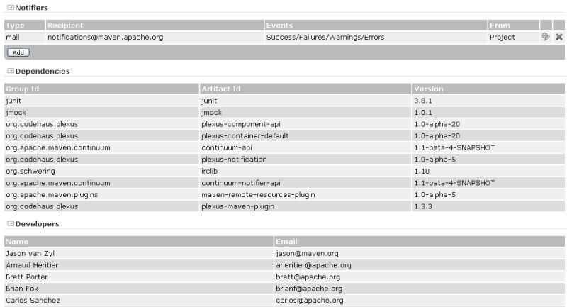 Apache Continuum Managing Project Groups - Elegant Space Image - Desktop