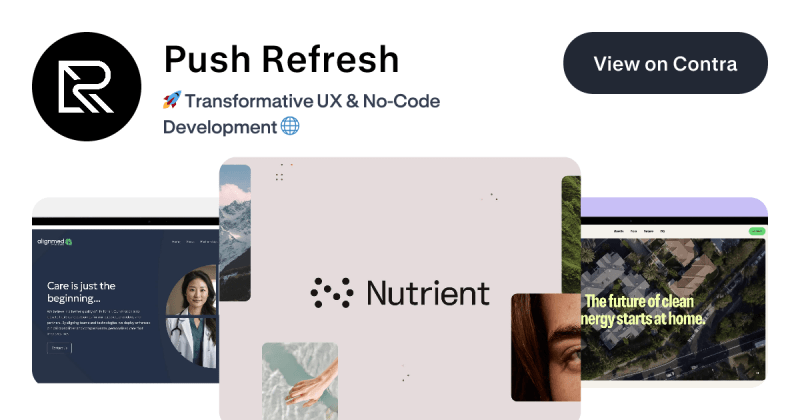 Push Refresh Webflow - Premium Minimal Image Gallery - Mobile