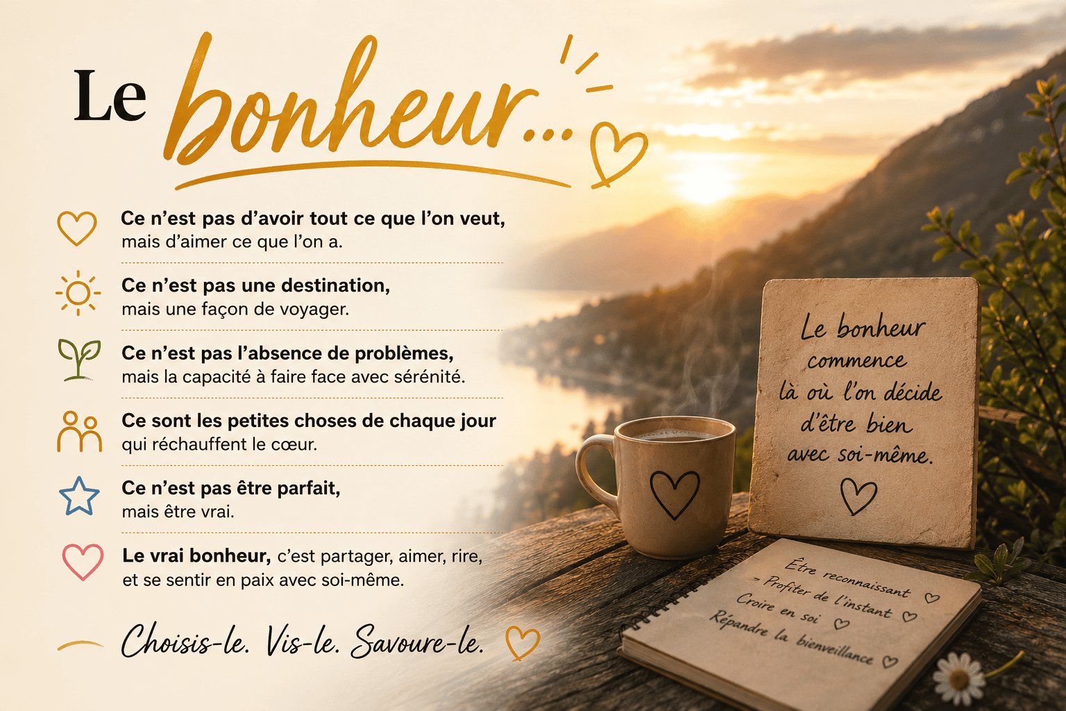1. Le bonheur…