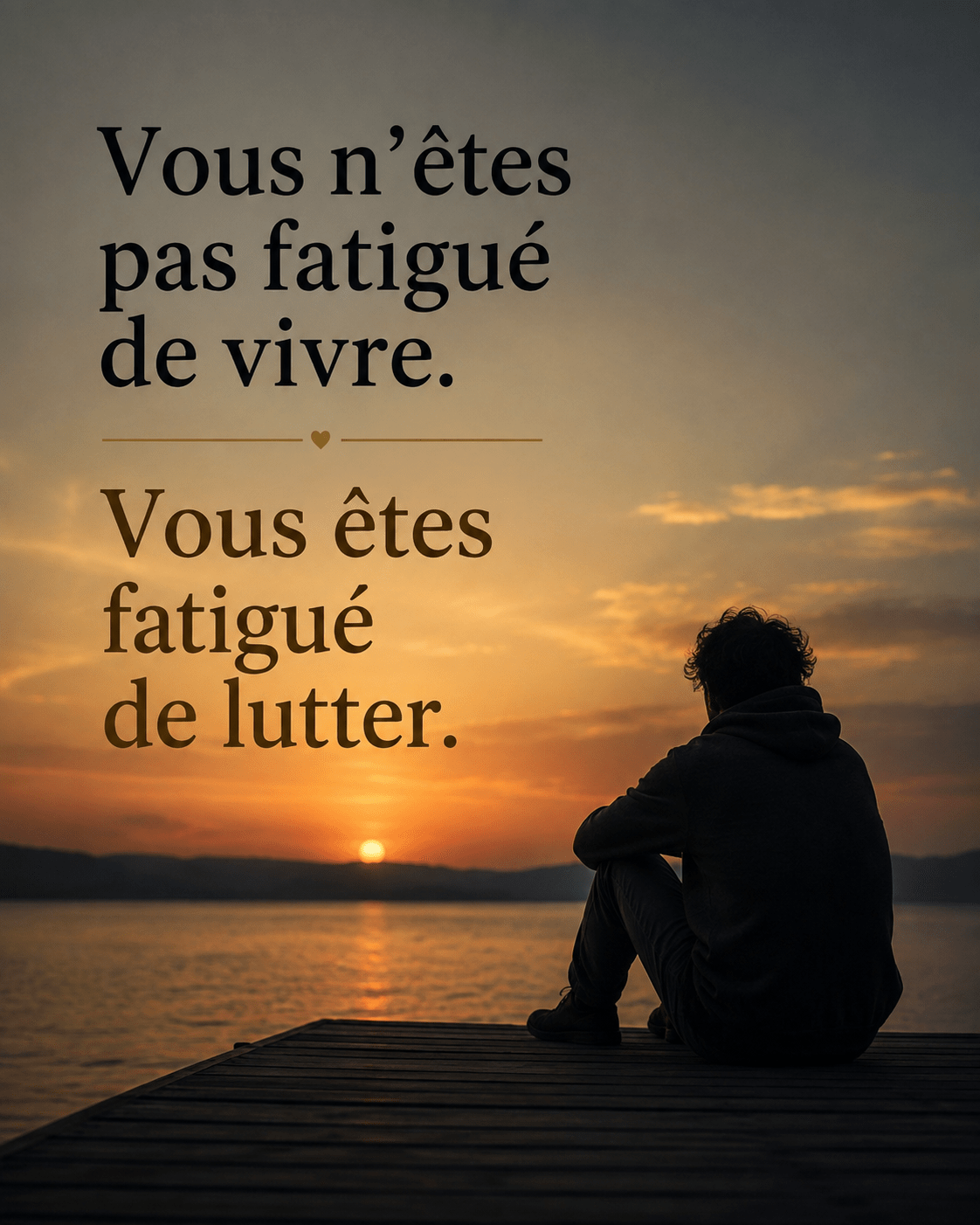 3. Vous n’êtes pas fatigué de vivre. Vous êtes fatigué de lutter.
