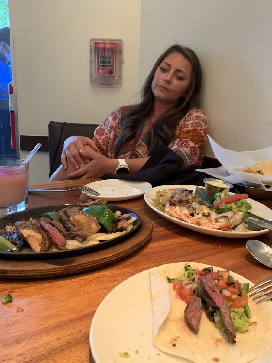 Convopage : @jsv4 : @MiCocina_TexMex My wife, date night after 3+ months locked up on quarantine. Waiting for shredded cheese as its the only way she can eat fajitas. Weve asked 4