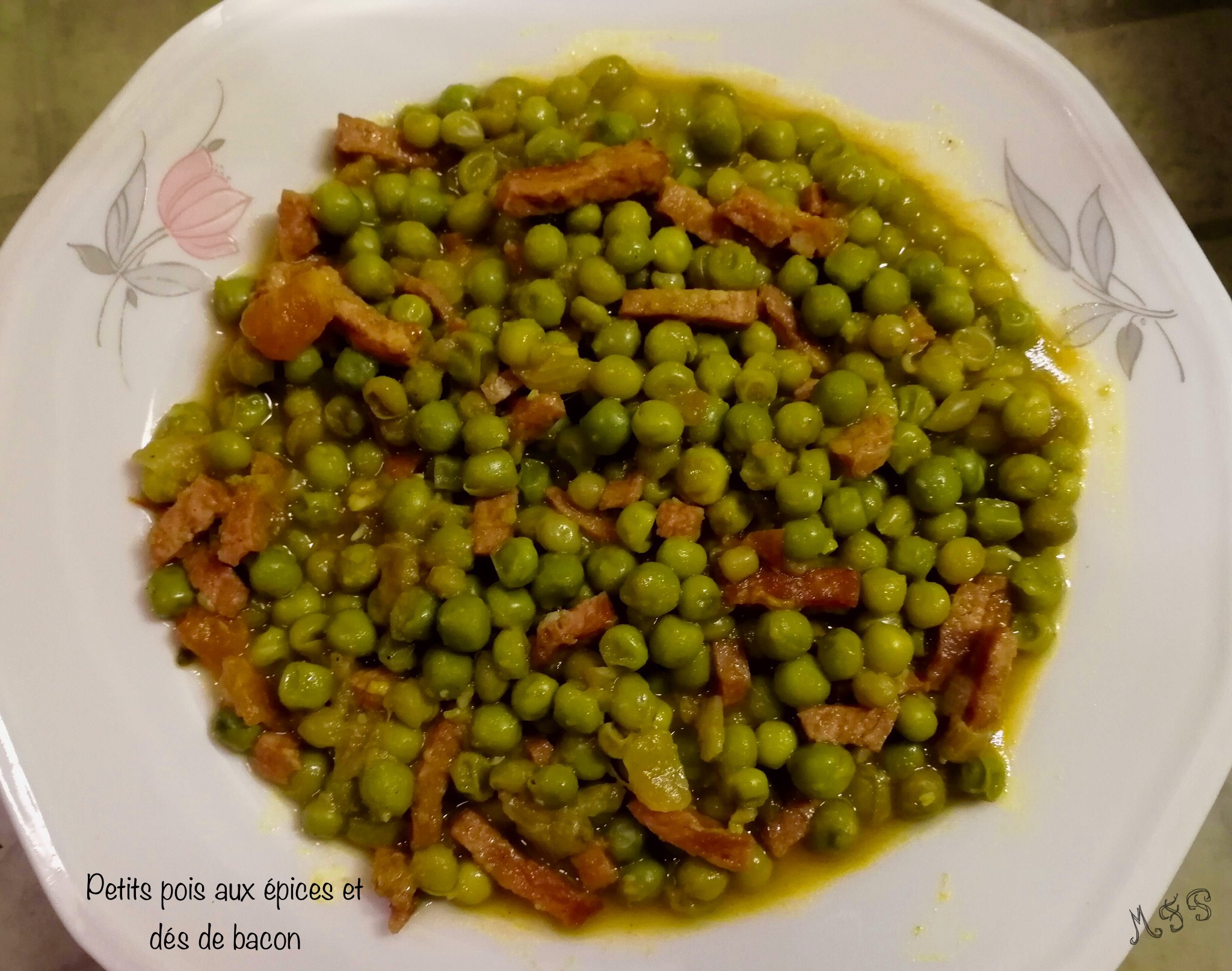 Cuisson Petit Pois Frais Au Cookeo Petits pois aux épices et dés de bacon - Recette Cookeo