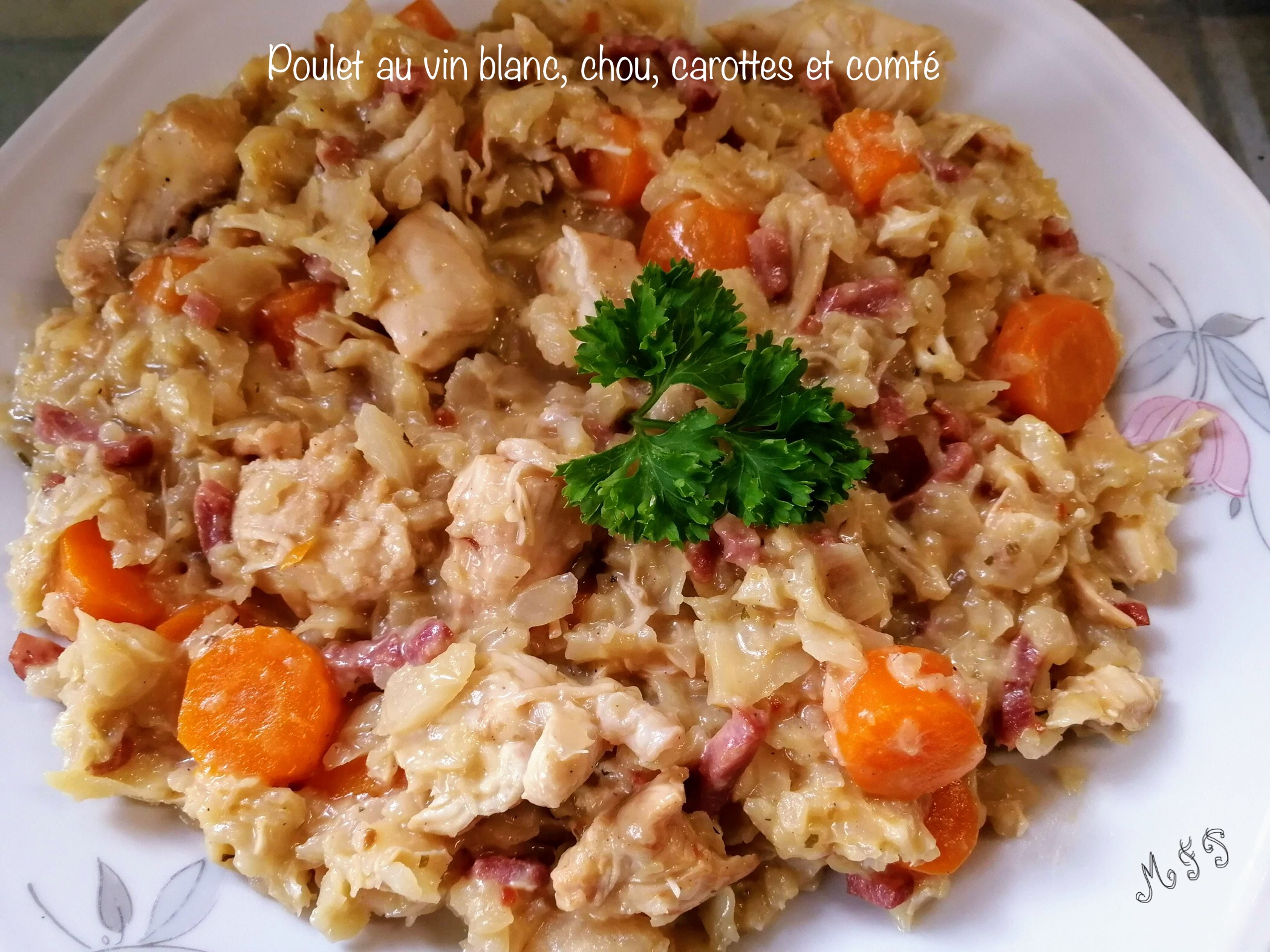 Filet De Poulet Vin Blanc Cookeo Poulet au vin blanc, chou, carottes et comté - Recette Cookeo