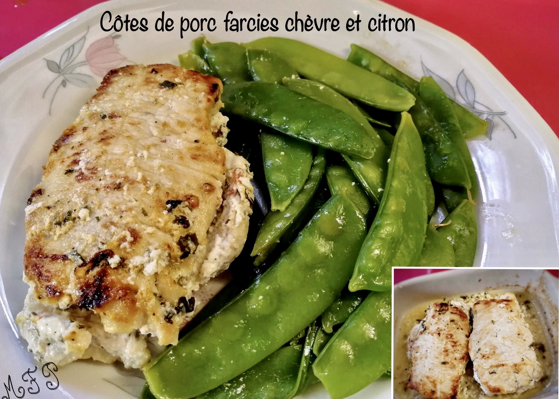 Côte De Porc Haricot Vert Cookeo Côtes de porc farcies chèvre et citron - Recette Cookeo