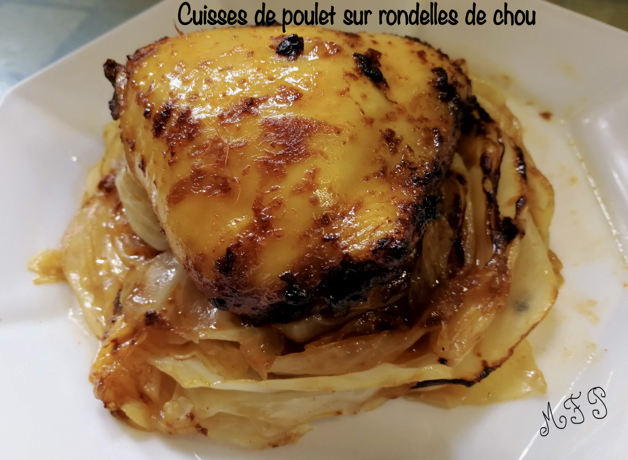 Cuisse De Poulet à La Fermière Cookeo Cuisses de poulet sur rondelles de chou - Recette Cookeo