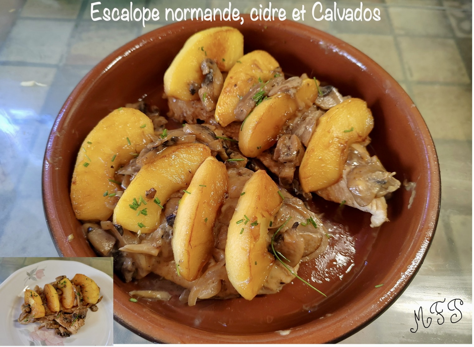 Escalope De Dinde Au Cookeo Pomme De Terre Escalope normande, cidre et Calvados - Recette Cookeo