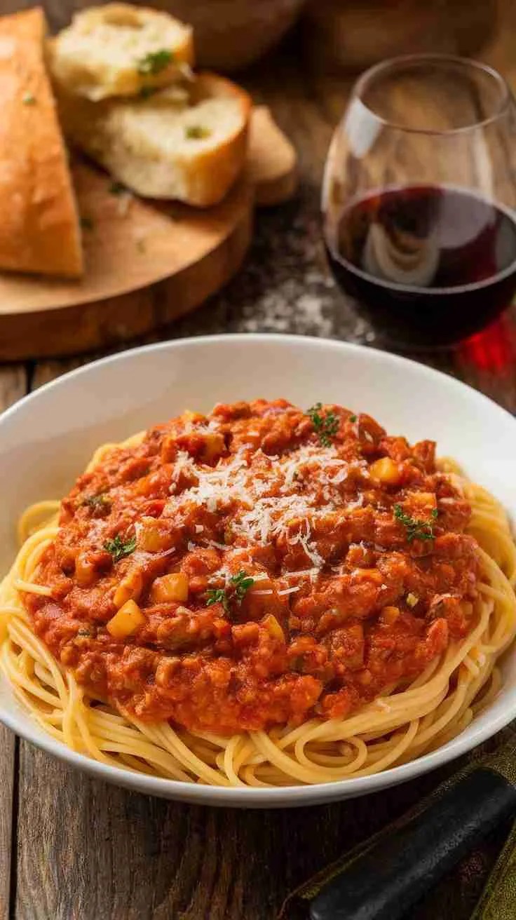 Bolognese Sauce with red wine