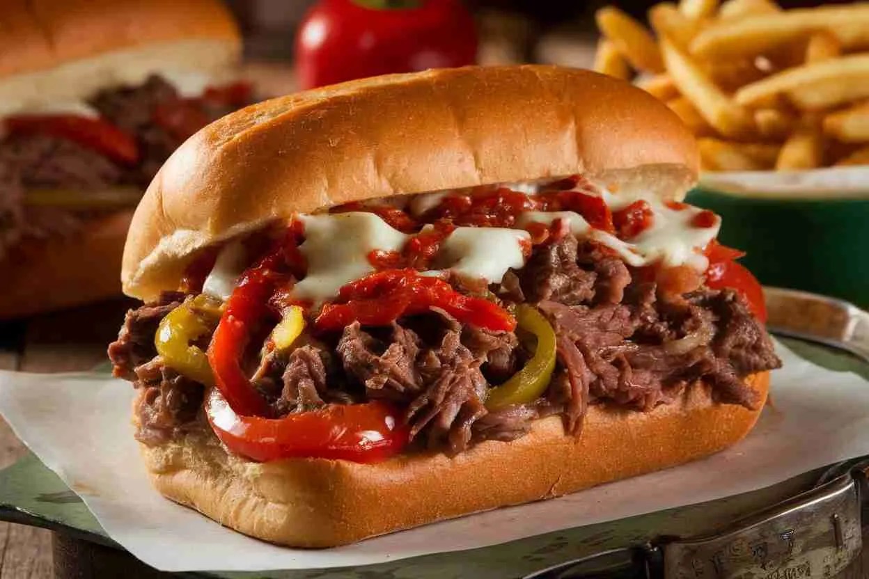 Slow Cooked Italian Beef sandwhich