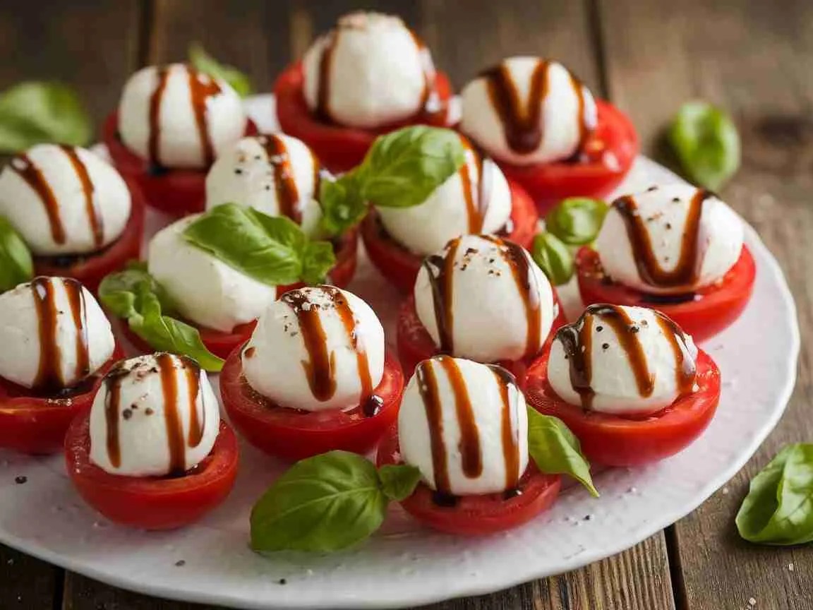 Caprese Tomato and Mozzarella Bites Recipe