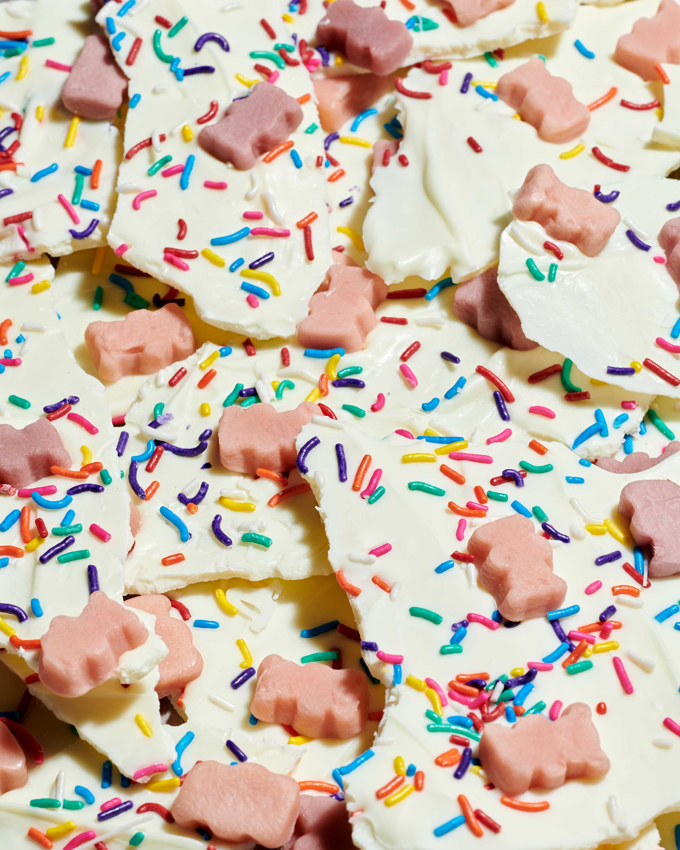 White Chocolate Gummy Bear Bark Cooking Panda