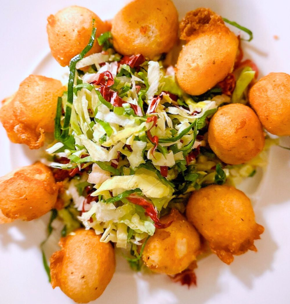 fried Sciatt recipe with chicory