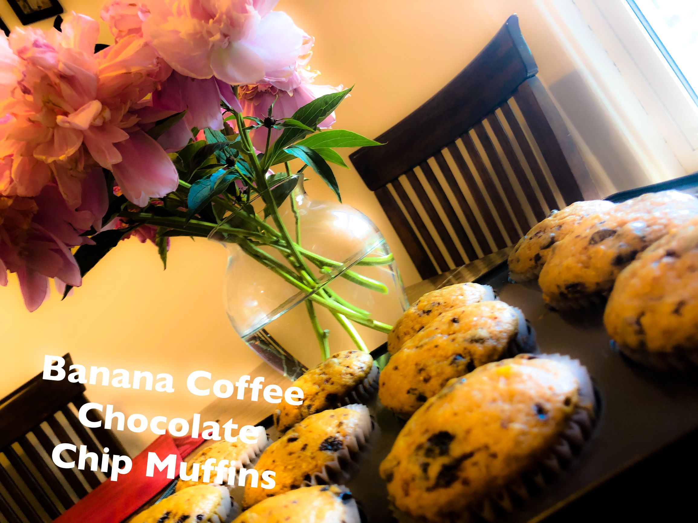 Banana Coffee Chocolate Chip Muffins