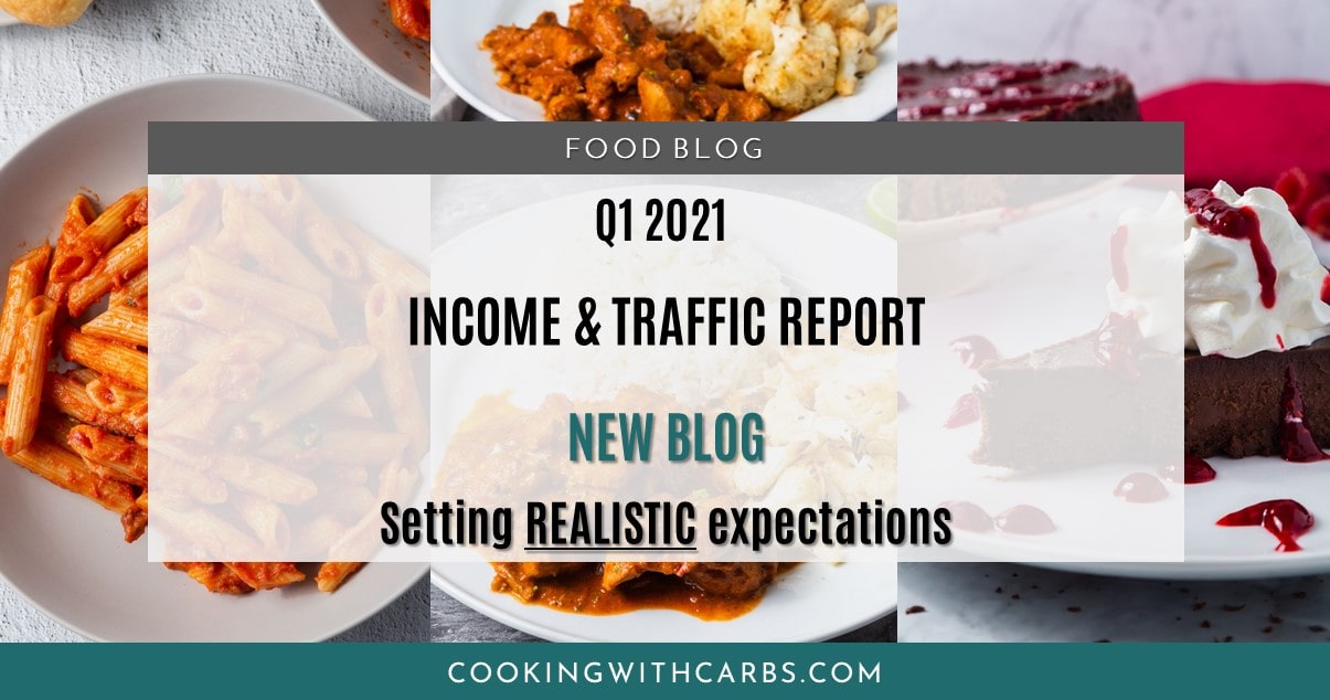 Food Blog Income Report March 2021 - Cooking with Carbs