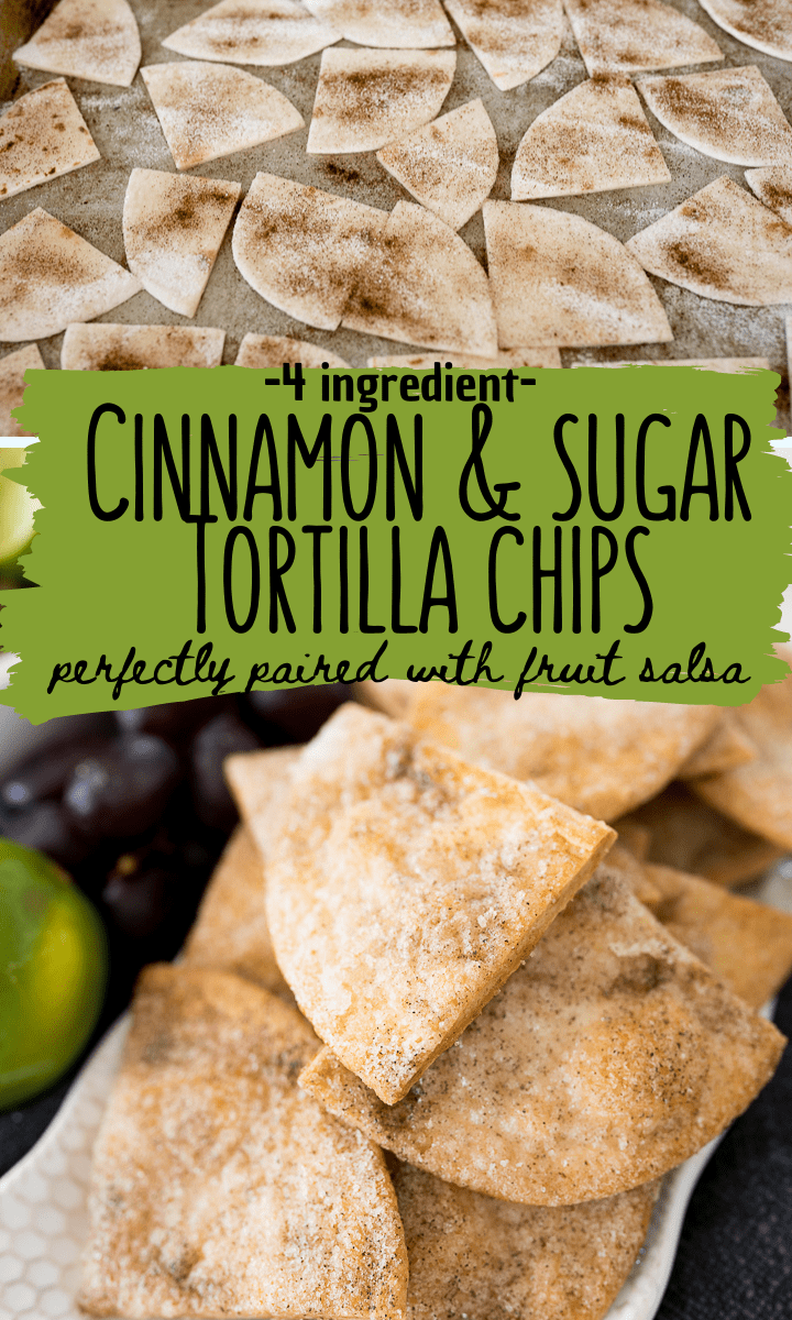 cinnamon sugar flour tortilla chips