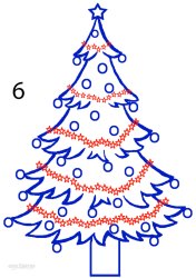 tree christmas draw step cool2bkids decoration