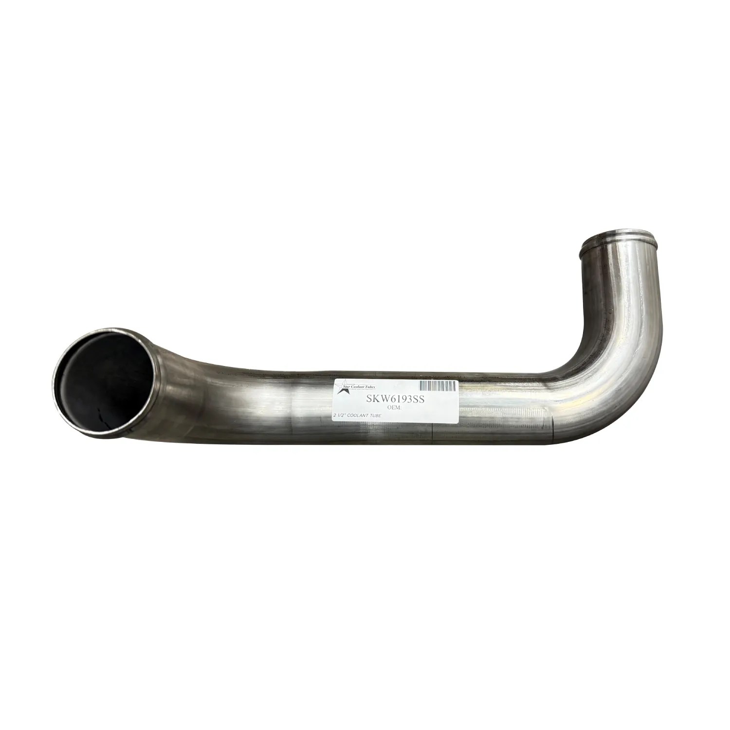F66-6193 Stainless Steel Upper Coolant Pipe for Kenworth & Peterbilt Trucks - SKW6193SS