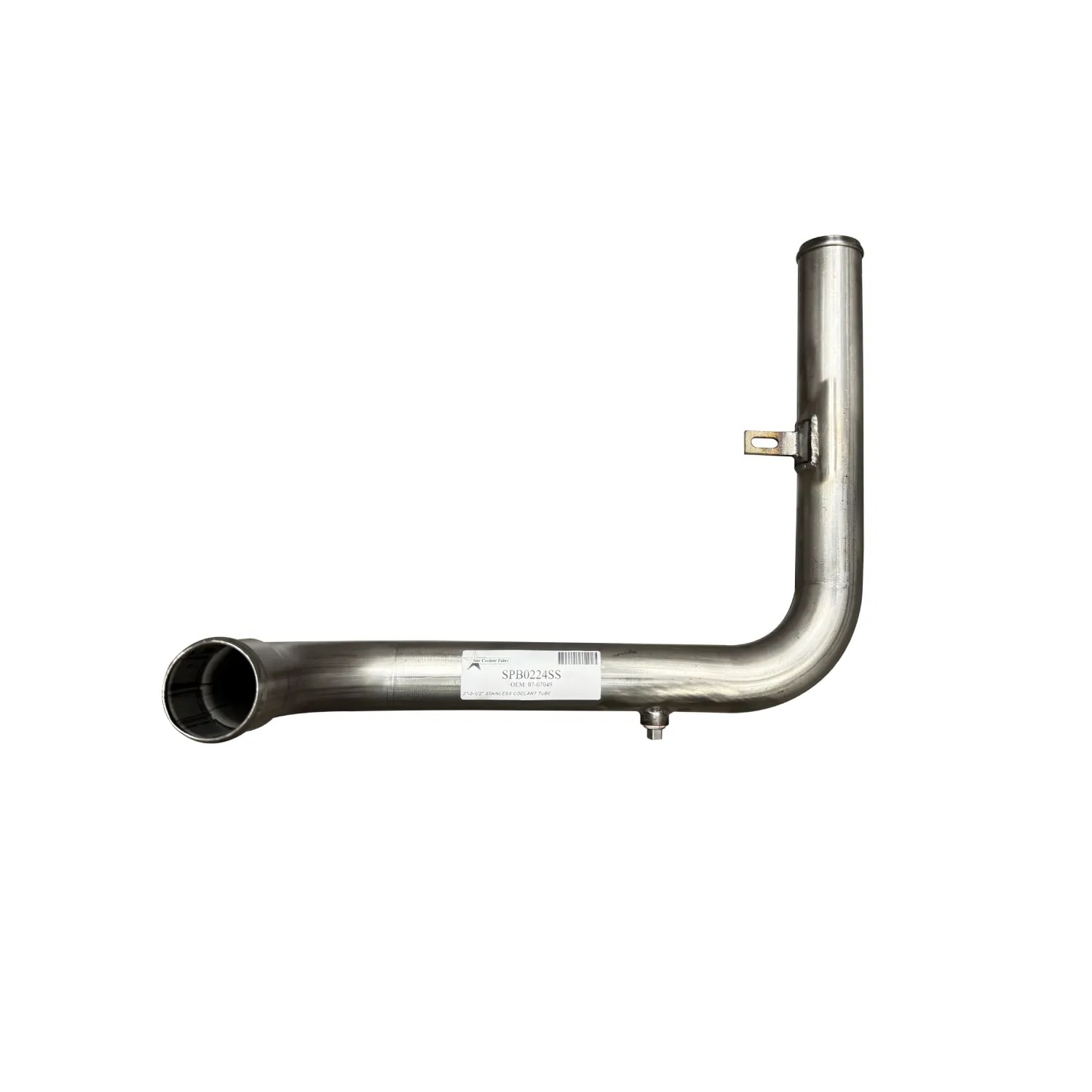 07-07049 Stainless Steel Lower Coolant Pipe for Peterbilt Trucks - SPB0224SS