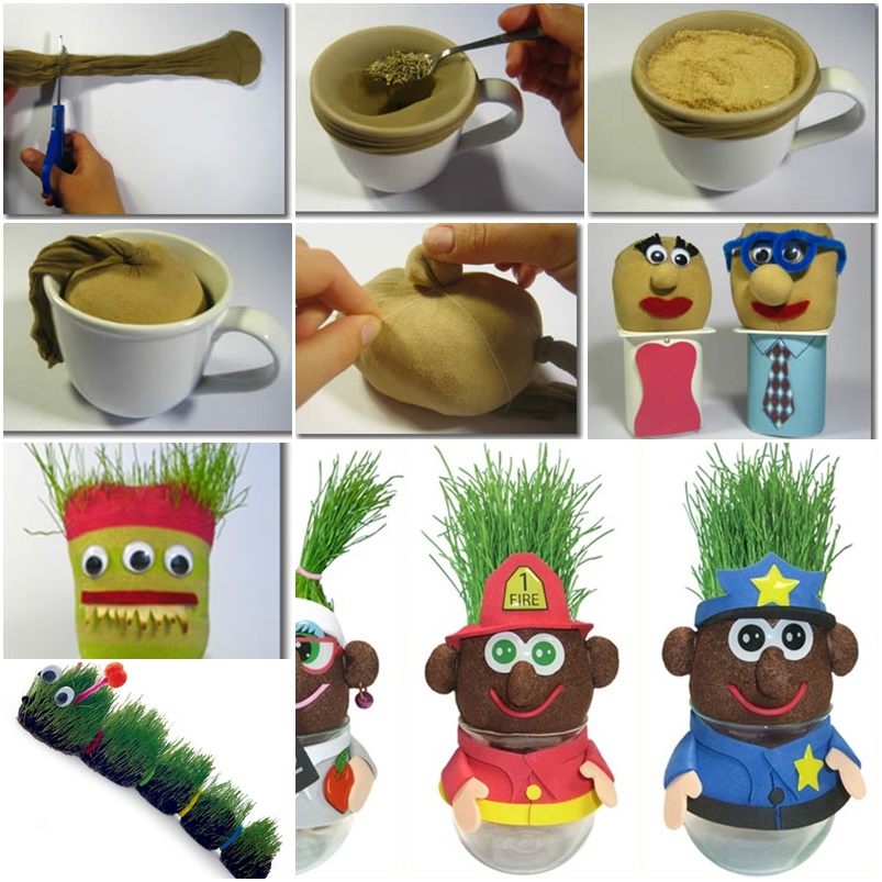 Grass heads are great educational green thumb gifts that will cultivate fun, craft and responsibility. Diy Grass Head Guys