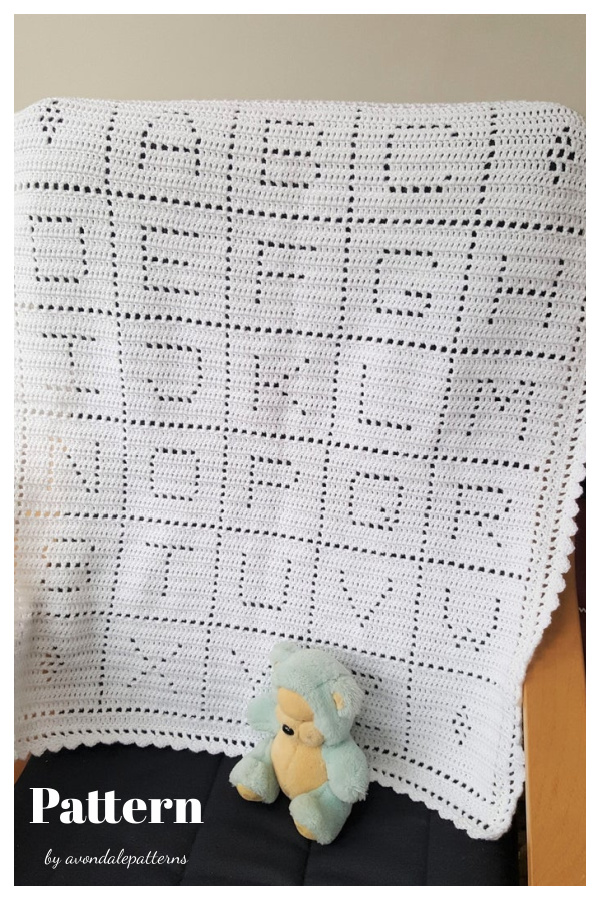 abc afghan baby blanket crochet patterns