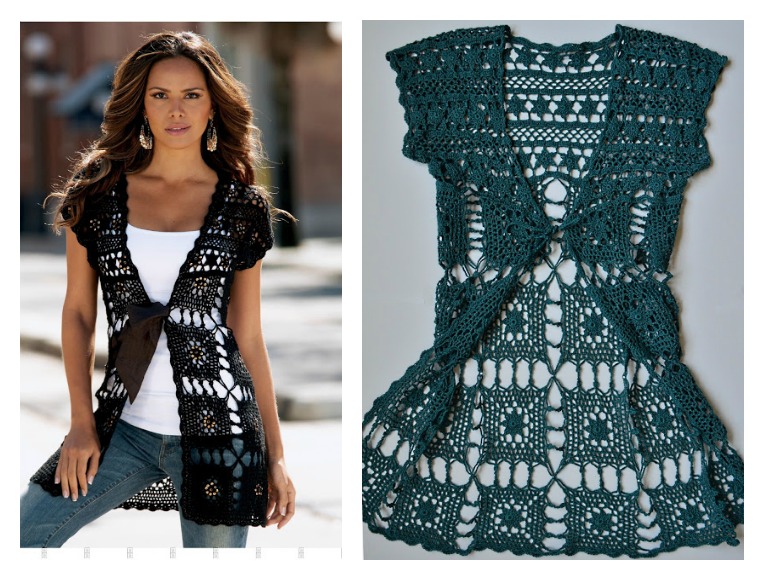 Free easy crochet long vest patterns for women without Free easy crochet long vest patterns for women without
