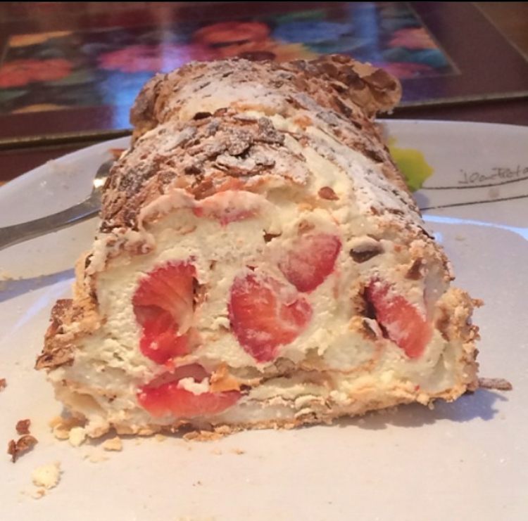 Strawberry roulade