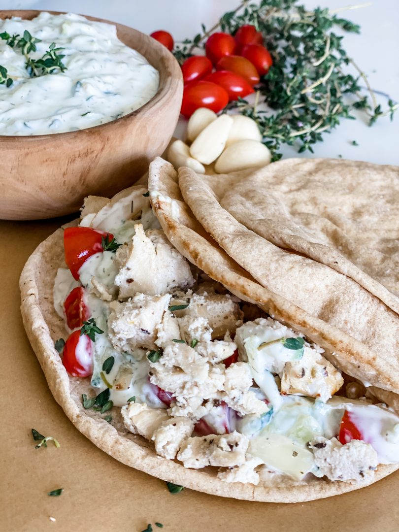 Chicken Gyro with Tzatziki Sauce