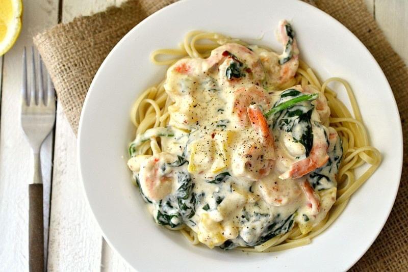 Shrimp Pasta with Homemade Cream Sauce