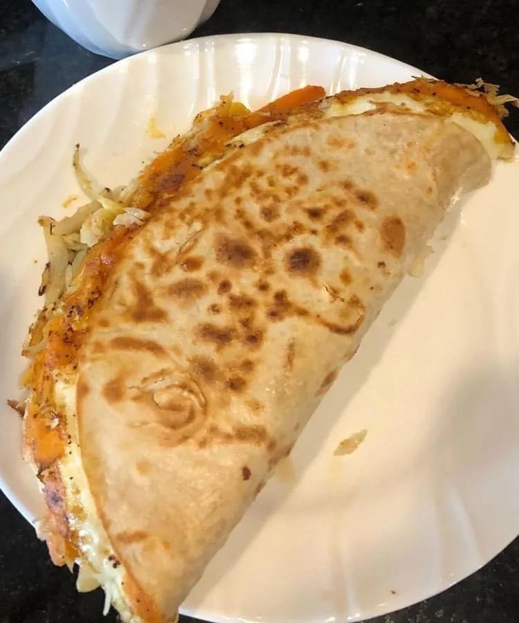 Home Made Veggie Breakfast Quesadilla