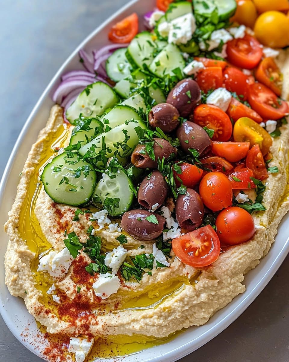 Greek Style Loaded Hummus