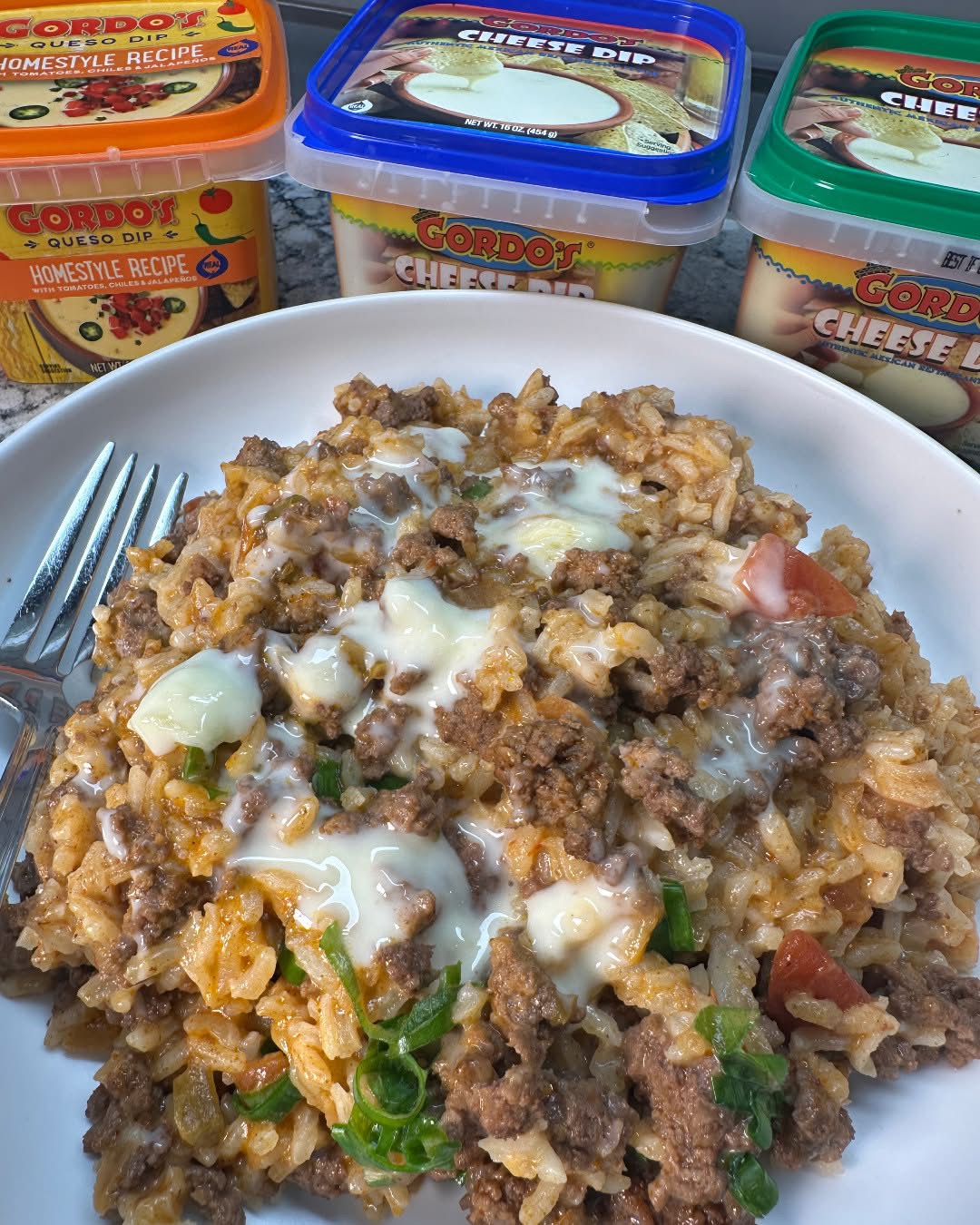 Taco Rice with Queso