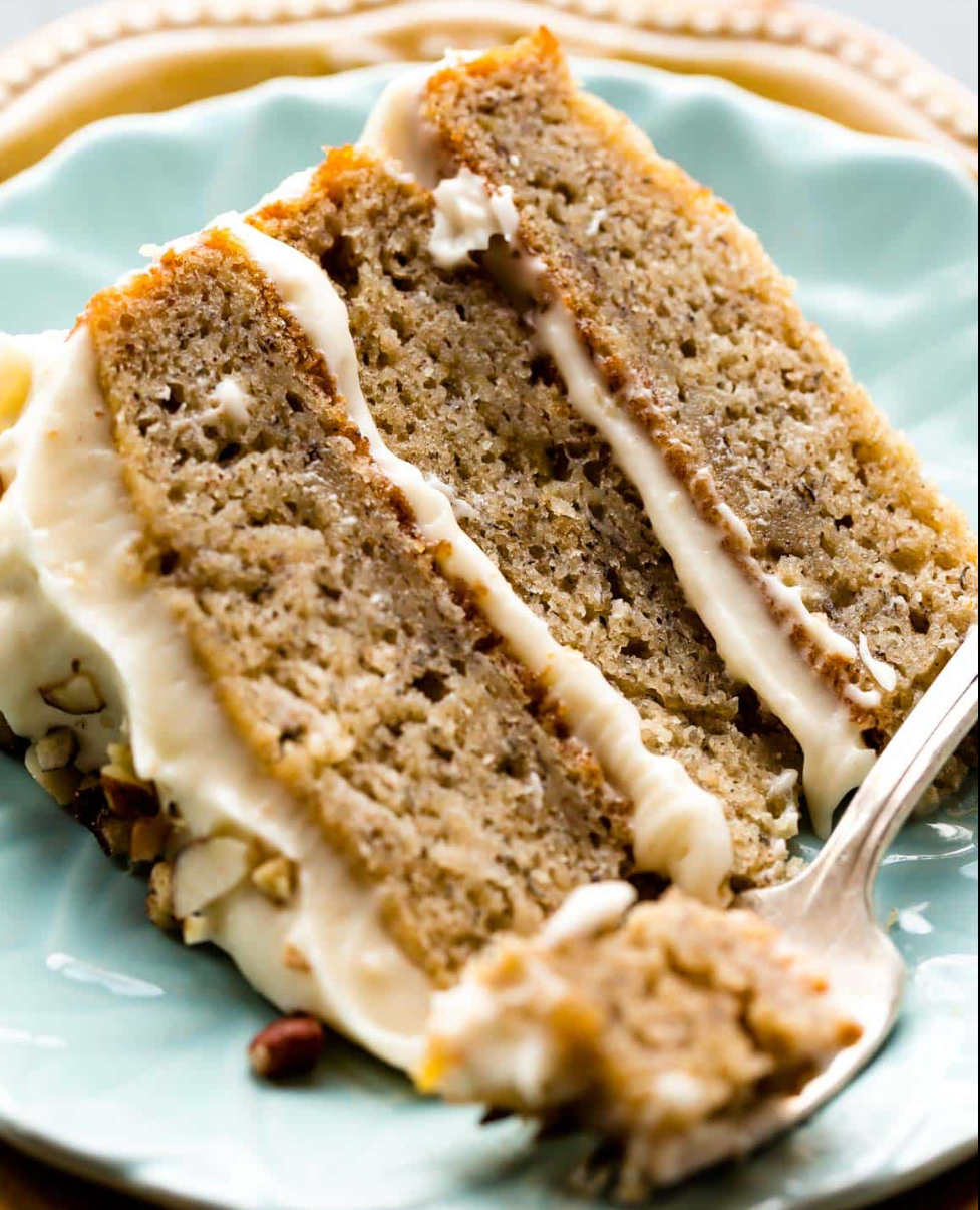 cream cheese frosted Banana Cake