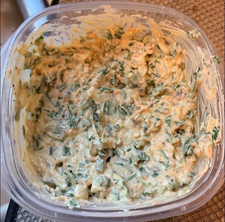 Weight Watchers creamy spinach dip- 1point