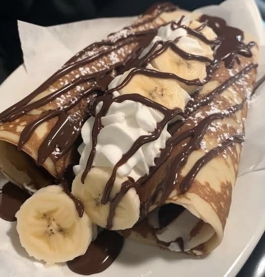 Weight Watchers Banana split crepe